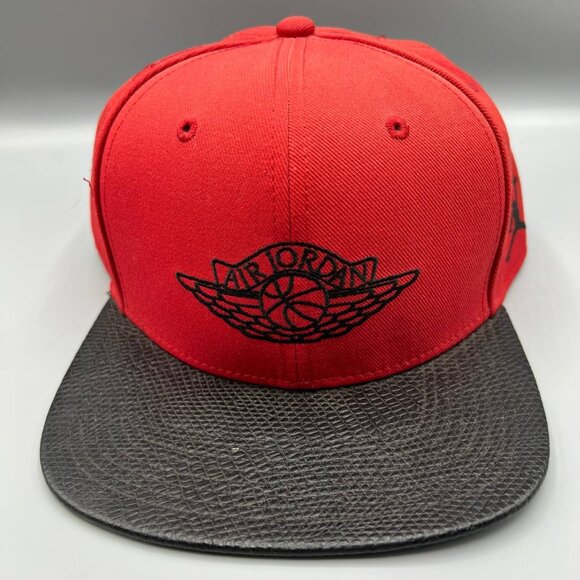 Air Jordan Wings Hat Men Red Black Jumpman Snap‎ Back Cap